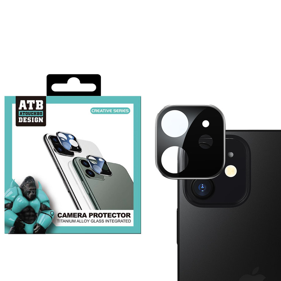 Protezione per obiettivo della fotocamera in titanio + vetro temperato per iPhone 12 Mini