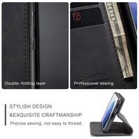 Retro Wallet Slim pour Samsung S21 Noir