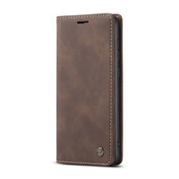 Portefeuille Rétro Slim pour Samsung S21 Marron