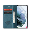 CaseMe Retro Wallet Slim pour Samsung S21 Bleu