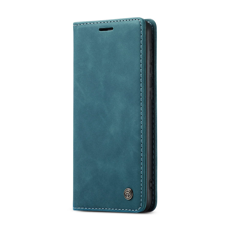 Retro Wallet Slim voor Samsung S21 Blauw