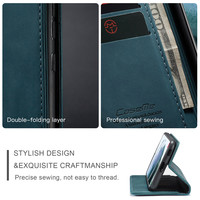 Retro Wallet Slim pour Samsung S21 Plus Bleu