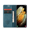 CaseMe Retro Wallet Slim voor Samsung S21 Ultra Blauw