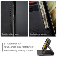 Retro Wallet Slim for Samsung S21 Ultra Black