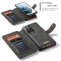 2 in 1 Zipper Wallet voor Samsung S21 Plus Zwart