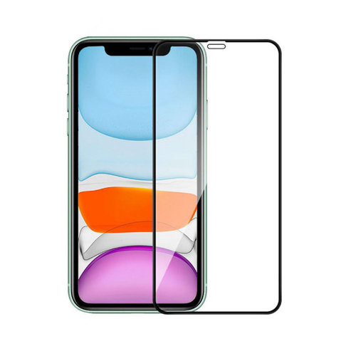  Colorfone Glas 2.5D iPhone 12 Mini (5.4) Transparent Schwarz 