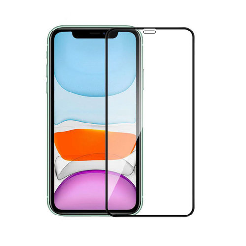  Colorfone Glass 2.5D iPhone 12 Mini (5.4) Transparant Zwart 
