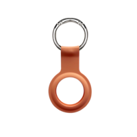 Apple AirTag Silikon Schlüsselanhänger Ring Orange