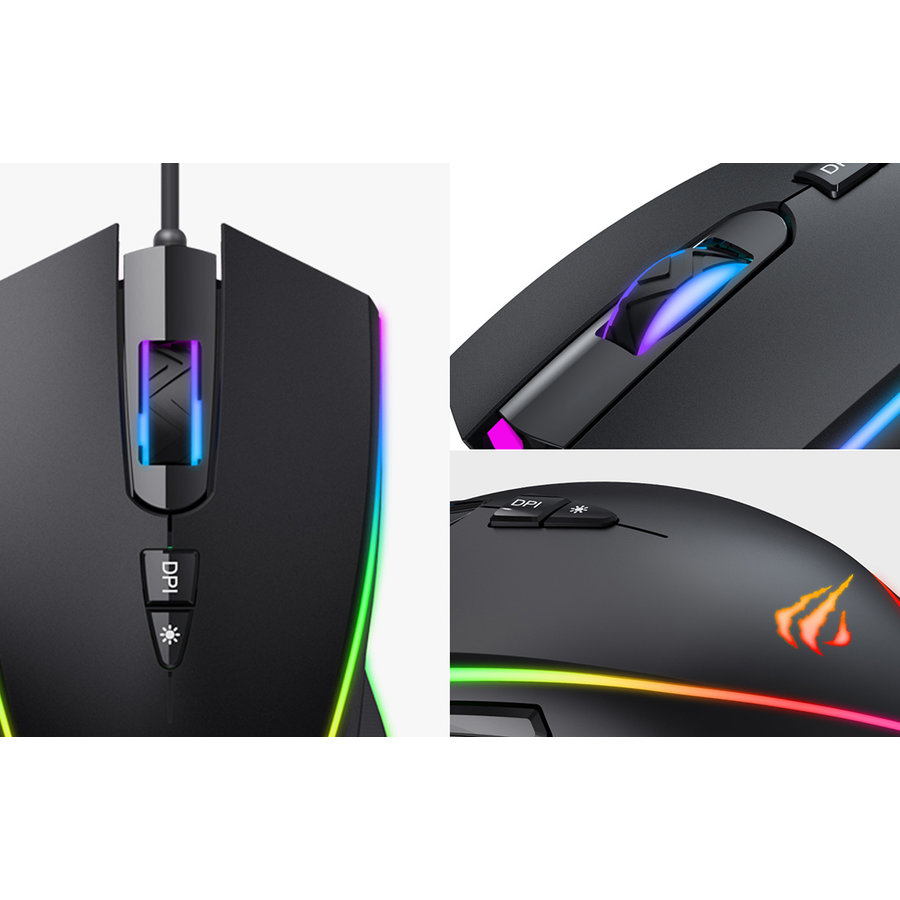 Mouse da gioco MS1017 - 6400 DPI - RGB illuminato