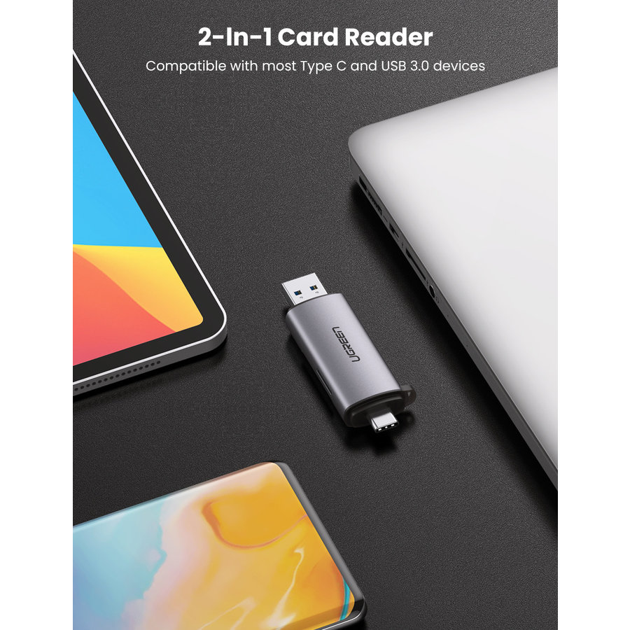 Lecteur de carte USB-C OTG 2 en 1