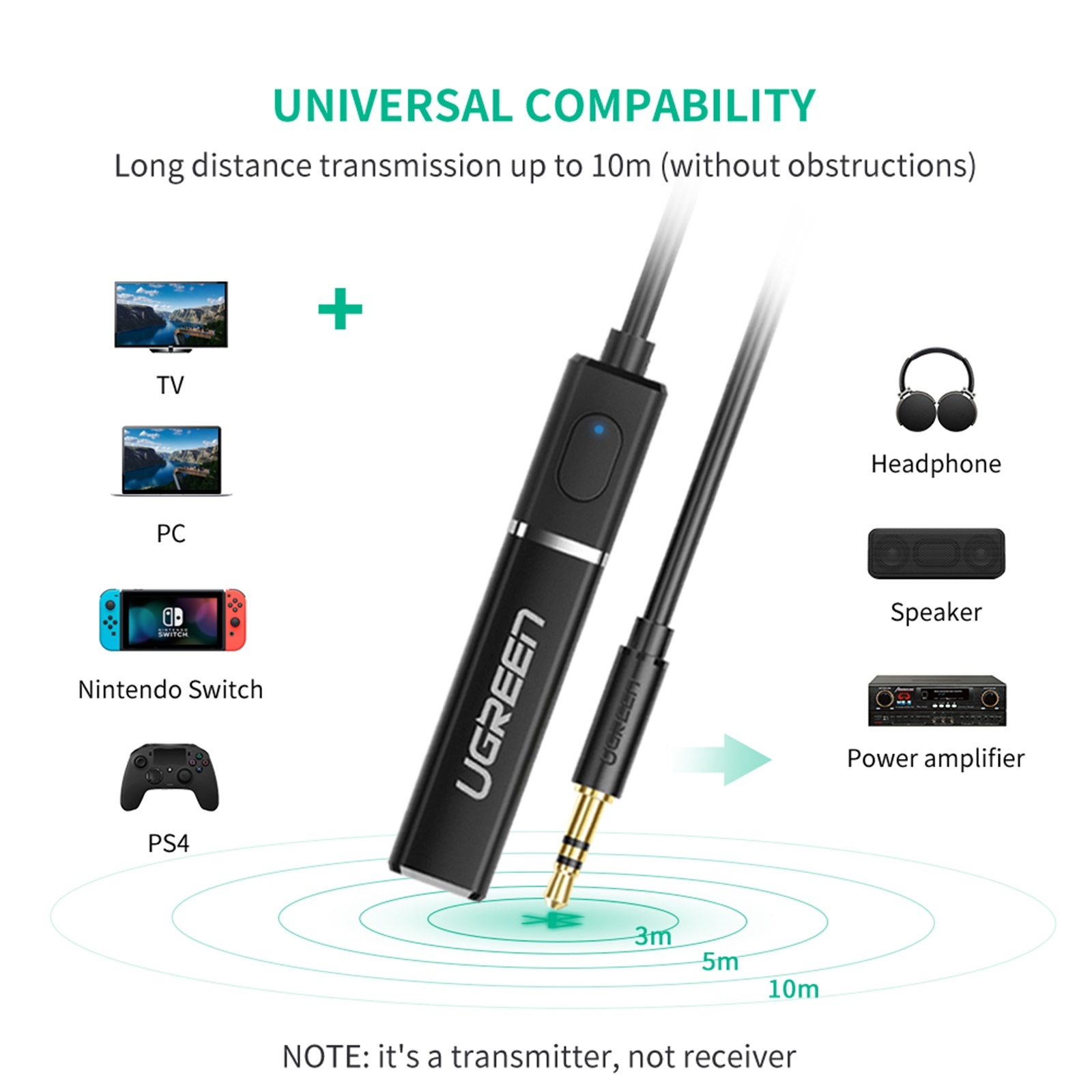 Ugreen Wholesale Bluetooth 5.0 Audio Transmitter  colorfone - Colorfone -  International B2B Platform