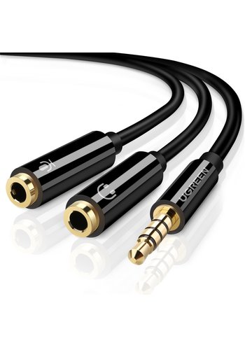  UGreen Cable divisor de auriculares con micrófono (macho a 2x hembra) 