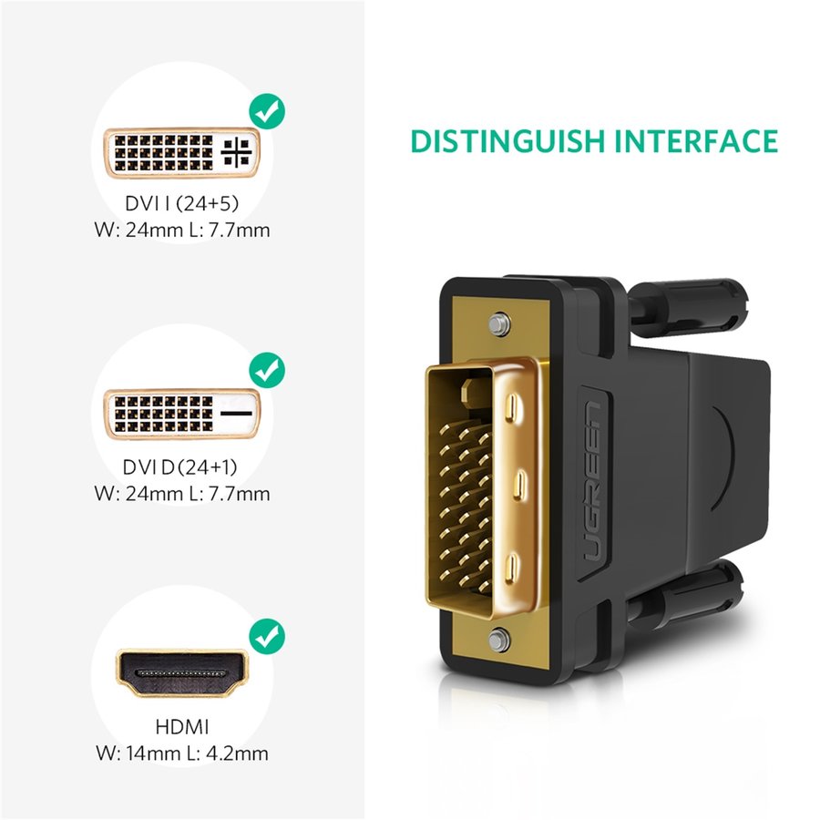 HDMI Female to DVI 24+1 Male Adapter