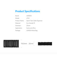 Beschermbuis en Kabelorganizer 25mm 1.5m (Zwart)