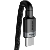 Cable Cafule 100W Tipo-C 2 Metros Negro Gris