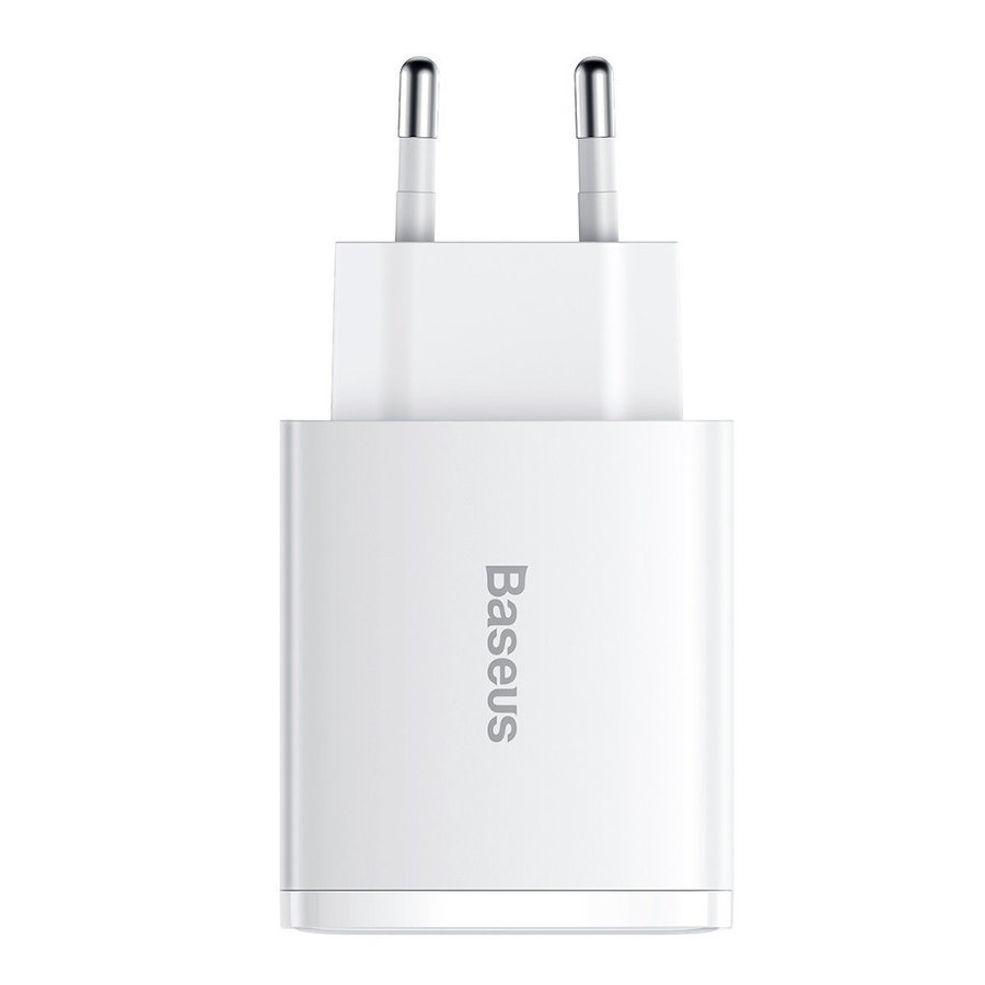 Cargador de viaje compacto 2x USB-A + USB-C 30W