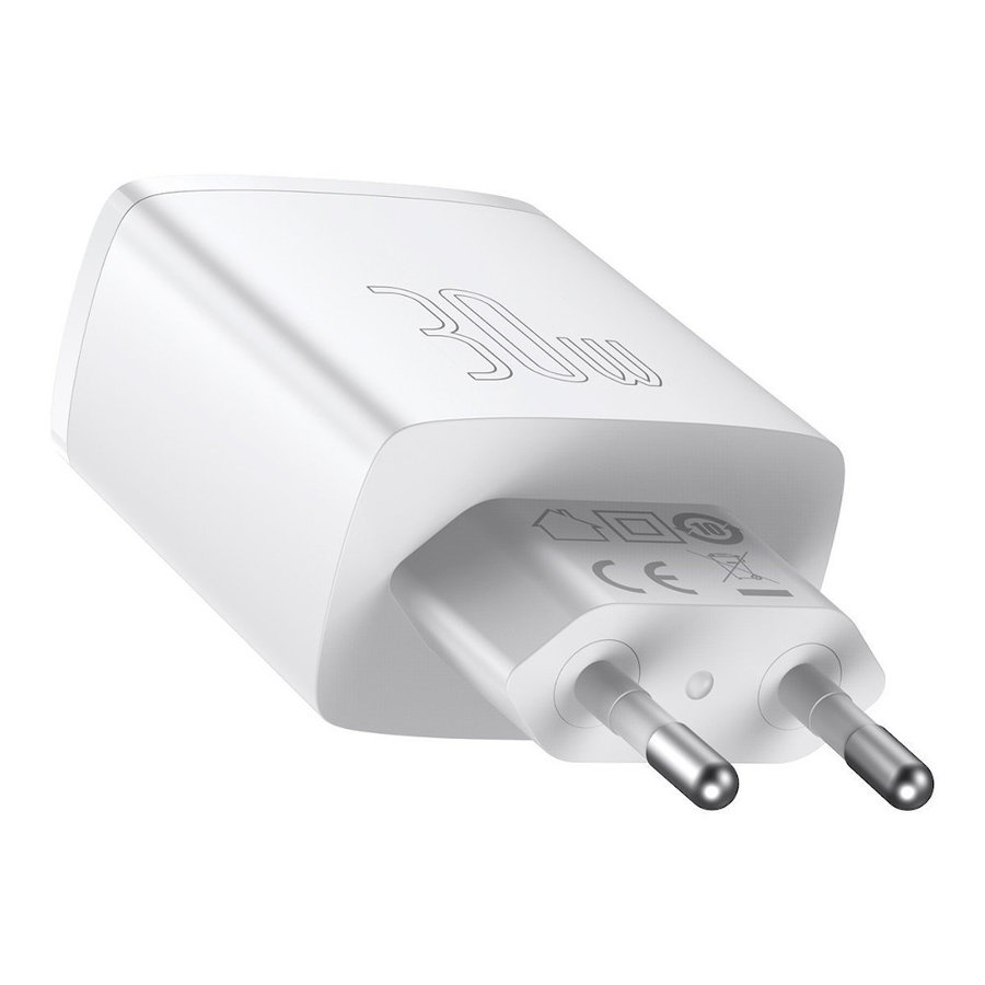 Cargador de viaje compacto 2x USB-A + USB-C 30W