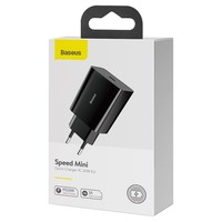 Mini Cargador de Viaje USB-C PD 20W Negro