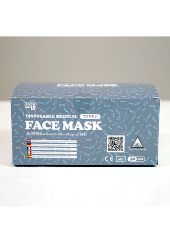  E-YOU Mascarillas Infantiles Tipo II 50 piezas - Médico 