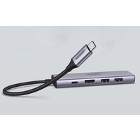 6-in-1 USB-C Hub met 2x USB-A,HDMI, USB-C, TF/SD