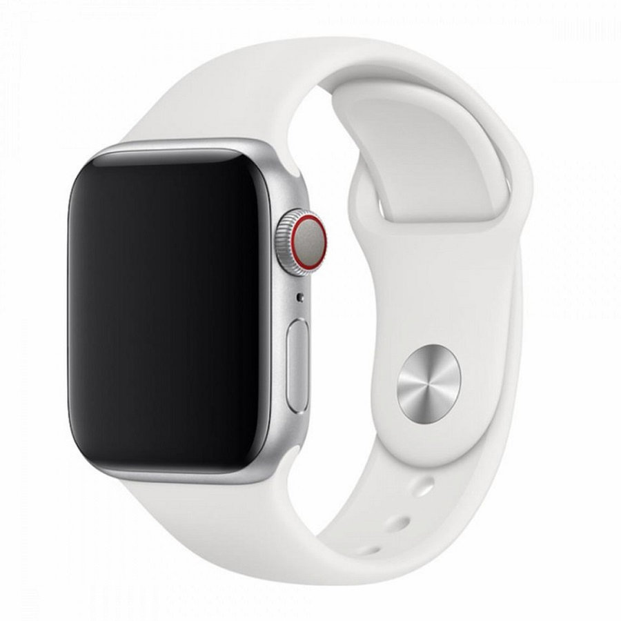 Apple Watch 42/44/45/49 mm weißes Armband – Sportarmband der Deluxe-Serie