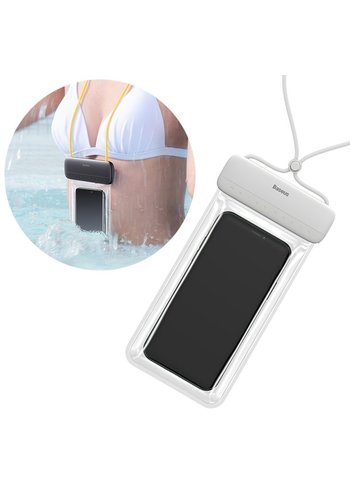  Baseus Funda impermeable para teléfono IPX8 blanca universal 