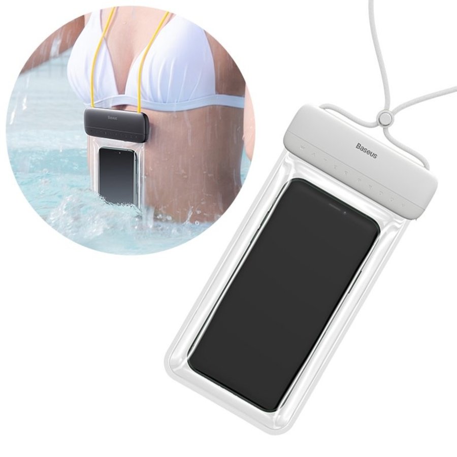 Funda impermeable para teléfono IPX8 blanca universal