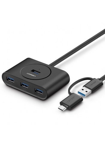  UGreen Concentrador USB 3.0 + USB-C 3.1 de 4 puertos 