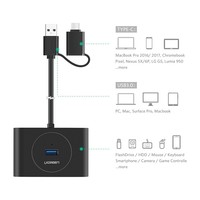 Concentrador USB 3.0 + USB-C 3.1 de 4 puertos