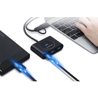 Concentrador USB 3.0 + USB-C 3.1 de 4 puertos