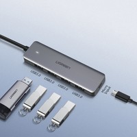 Concentrador USB-C 5 en 1 con 4x USB 3.2 + 1x Micro USB