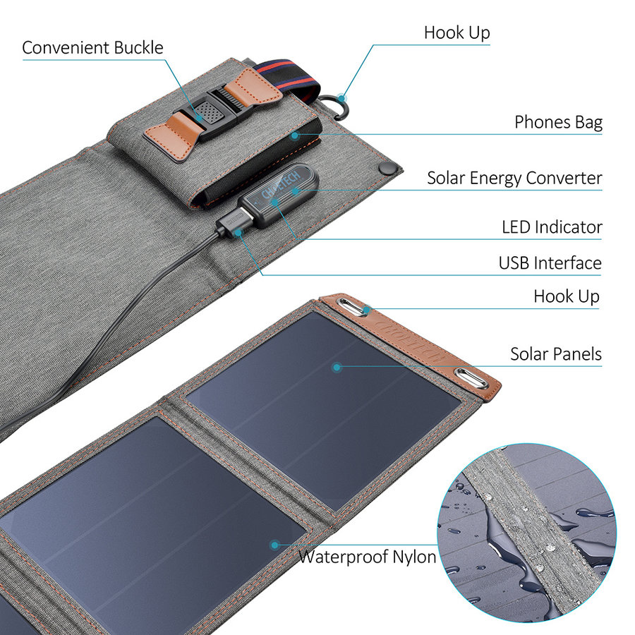 14W Opvouwbare Solar Charger