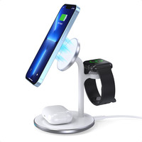 Cargador Inalámbrico 15W + Cargador AirPod + Soporte Apple Watch