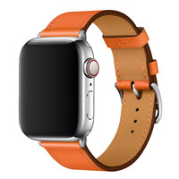 Apple Watch Bracelet Cuir PU 42/44/45/49mm Orange