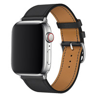 Cinturino in pelle PU per Apple Watch 42/44/45/49 mm nero