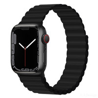 Apple Watch 42/44/45/49mm Black Sport Band - Deluxe Series Sport3 Magnet Strap