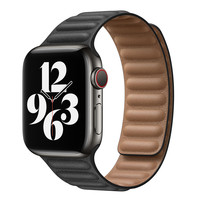 Apple Watch Correa de piel en dos tonos 42/42/45/49 mm Negro