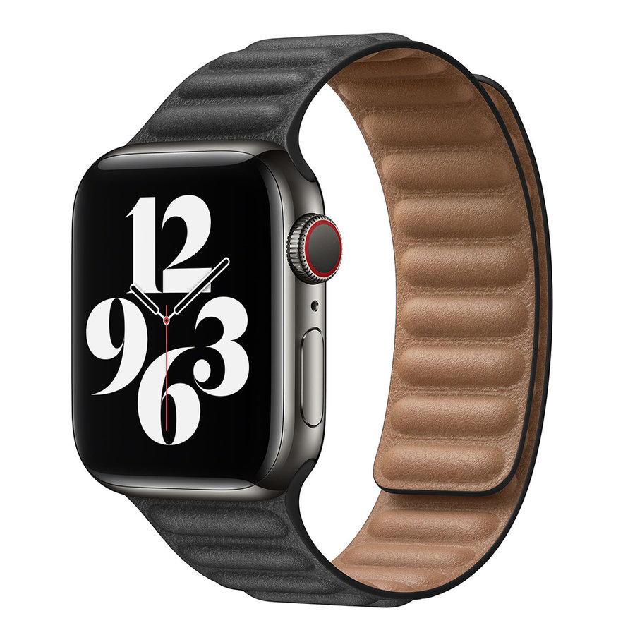 Apple Watch Two-Tone Leather Strap 42/42/45/49mm Black