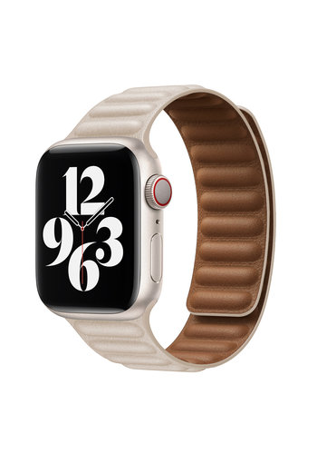  Devia Apple Watch Dwukolorowy skórzany pasek 38/40/41mm Starlight 