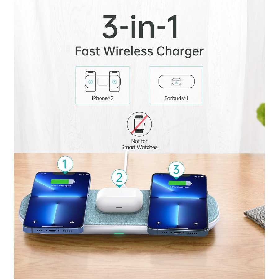 3in1 MagLeap Charger Pad + Adapter