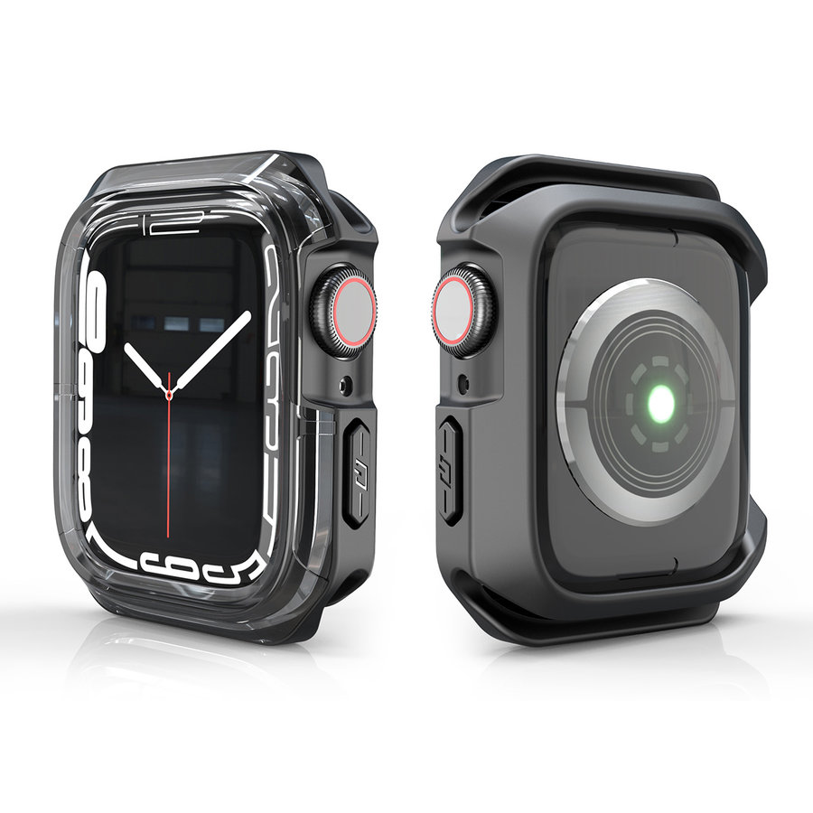 Caja Antigolpes Apple Watch 45mm Transp. Negro