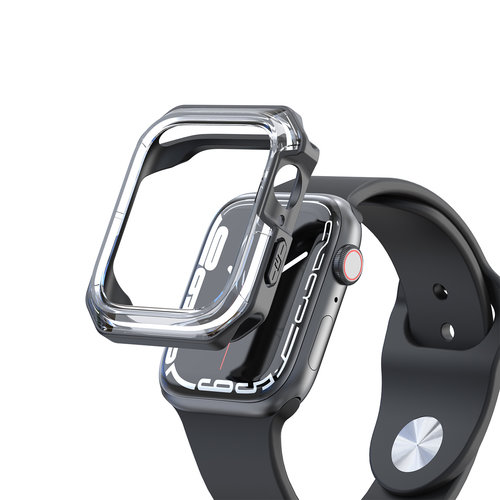  Devia Custodia Antiurto Apple Watch 45mm Transp. Nero 