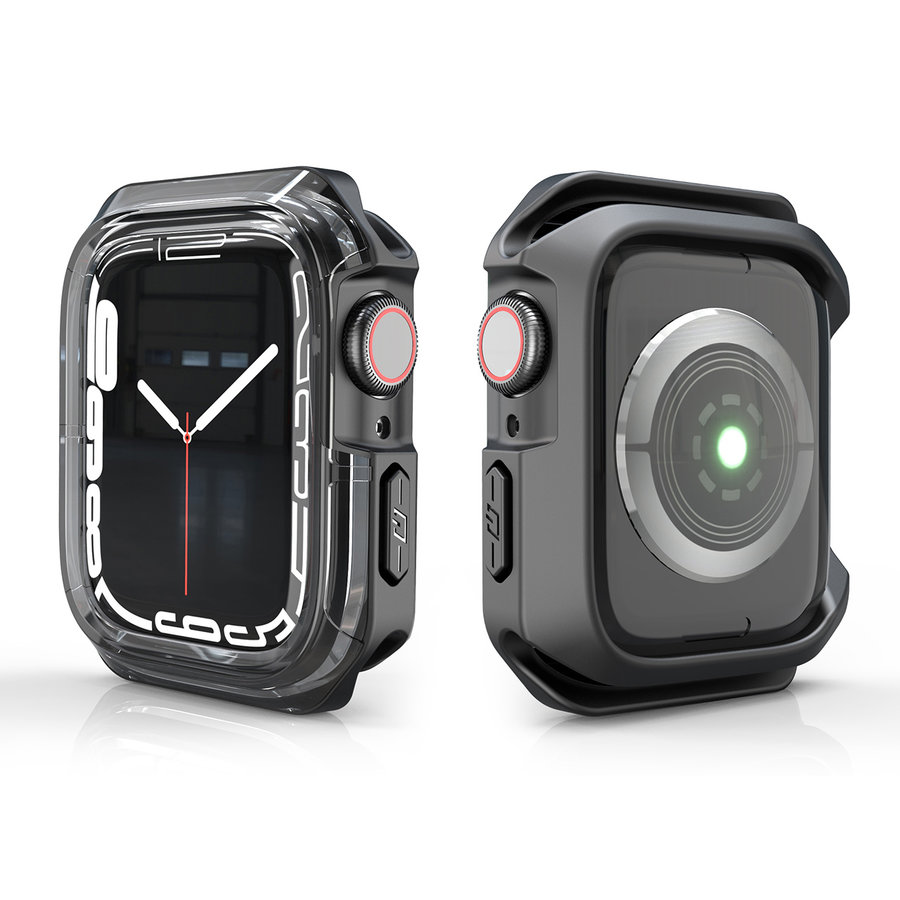 Shockproof Case Apple Watch 41mm Transp. Zwart