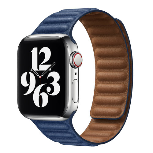  Devia Apple Watch cinturino in pelle bicolore 42/44/45/49 mm mezzanotte 