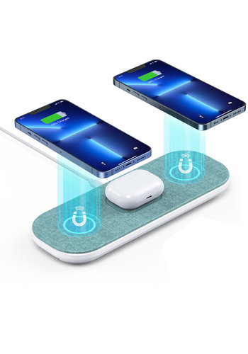 15W senza fili universale caricabatterie Qi Wireless Charging Pad Bianco