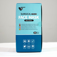 Medyczne maski na twarz Typ IIR 50 sztuk (10 szt./op.) Data ważności maski: 11.12.2024