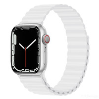 Apple Watch 42/44/45/49mm White Sport Band - Deluxe Series Sport3 Magnet Strap