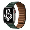 Devia Apple Watch Zweifarbiges Lederarmband 38/40/41 mm Weiß Mitternachtsgrün