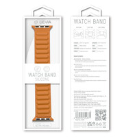 Apple Watch Bracelet Cuir Bicolore 42/44/45/49mm Vert