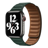 Apple Watch Two-Tone Leather Strap 42/44/45/49mm Green